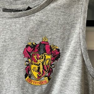 Warner Bros Gryffindor tied crop top Harry Potter